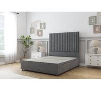 Sloomy Manhattan Armour Coniston Divan Bed Base No Drawers With 26" Strutted Headboard 5' King