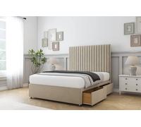 Sloomy Manhattan Coniston Divan Set 4 Drawers-26" Headboard in Cream | Size: Super King Sloomy Cream Super King