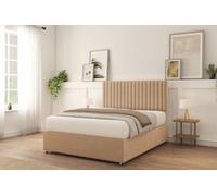 Sloomy Manhattan Pebble Plush Divan Bed With Mattress No Drawers 26" Strutted Headboard 6' Super King