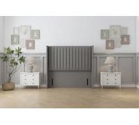 Sloomy Marlborough 54" Wingback Headboard Pewter Tweed 3' Single