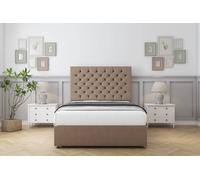 Sloomy Mayfair Plush Divan Set No Drawers-26" Headboard in Bronze | Size: Single Sloomy Bronze Single