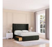 Sloomy Melbourne Dumfries Memory Foam Bed Set ,no Drawers, Mattress & 54" Wingback Headboard With 12" Footboard - Double