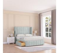 Sloomy Melbourne Naples Memory Foam Bed Set ,no Drawers, Mattress & 54" Wingback Headboard With 12" Footboard - Small Double