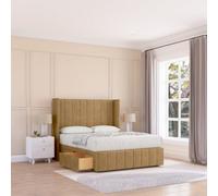 Sloomy Melbourne Plush Memory Foam Bed Set ,no Drawers, Mattress & 54" Wingback Headboard With 12" Footboard - Small Double