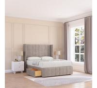 Sloomy Melbourne Plush Memory Foam Bed Set ,no Drawers, Mattress & 54" Wingback Headboard With 12" Footboard - Small Double