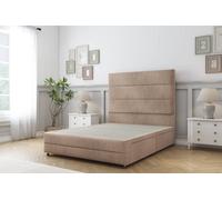 Sloomy Monaco Mink Naples Divan Bed 2 Drawers Foot-End-54" Floor Standing Headboard & 12" Footboard 4'6 Double