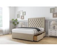 Sloomy Montana Coniston Divan Set 2 Drawers-26" Headboard in Cream | Size: Small Single Sloomy Cream Small Single