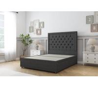 Sloomy Montana Graphite Dumfries Divan Bed Base 2 Drawers Same Side With 26" Strutted Headboard 5' King