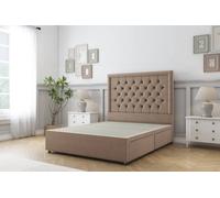 Sloomy Montana Mink Plush Divan Bed Base 2 Drawers Same Side With 26" Strutted Headboard 3' Single