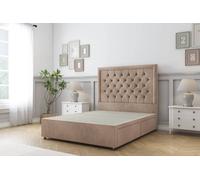 Sloomy Montana Naples Divan Bed Base 2 Drawers Foot-End - 26" Headboard in Light Brown | Size: King Sloomy Light Brown King