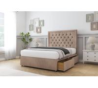 Sloomy Montana Naples Divan Set 4 Drawers-54" Headboard in Light Brown | Size: Super King Sloomy Light Brown Super King