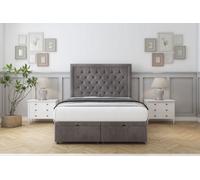 Sloomy Montana Slate Naples Ottoman Bed With Mattress With 26" Strutted Headboard 3' Single