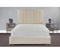 Sloomy Olivia Bed Frame With Sprung Memory Foam Mattress- Cream Plush- Super King