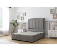 Sloomy Pemberton Dumfries Divan Base 2 Drawers-26" Headboard & 12" Footboard in Light Grey | Size: Small Double Sloomy Light Grey Small Double