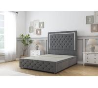 Sloomy Sofia Chrome Armour Coniston Divan Bed 2 Drawers Foot-End-54" Floor Standing Headboard 12" Footboard 4' Small Double