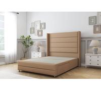 Sloomy Sterling Dumfries Divan Base 2 Drawers - 54" Wing Headboard-Footboard in Light Brown | Size: Double Sloomy Light Brown Double