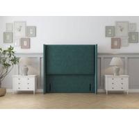 Sloomy Stratford 54" Wingback Headboard Emerald Plush 6' Super King