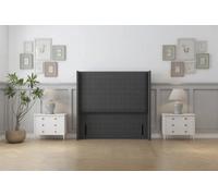 Sloomy Stratford 54" Wingback Headboard Graphite Tweed 4' Small Double