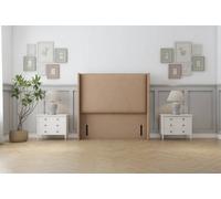 Sloomy Stratford 54" Wingback Headboard Latte Tweed 4' Small Double