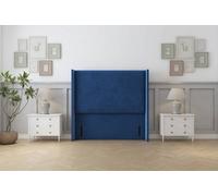 Sloomy Stratford 54" Wingback Headboard Navy Plush 2'6 Small Single
