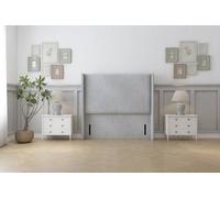 Sloomy Stratford 54" Wingback Headboard Silver Naples 3' Single