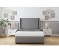 Sloomy Stratford Dumfries Divan Base No Drawers 54" Headboard & 12" Footboard in Light Grey | Size: Small Single Sloomy Light Grey Small Single
