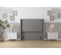 Sloomy Stratford Tweed 54" Wingback Headboard in Light Grey | Size: Small Double Sloomy Light Grey Small Double