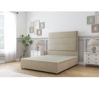 Sloomy Texas Almond Coniston Divan Bed Base 2 Drawers Foot-End With 26" Strutted Headboard 4' Small Double