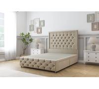 Sloomy Vienna Coniston Divan Base 2 Drawers - 26" Headboard & 12" Footboard in Cream | Size: King Sloomy Cream King