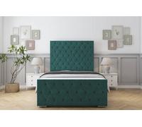 Sloomy Watson Emerald Plush Bed Frame With 50" Upholstered Headboard 3' Single