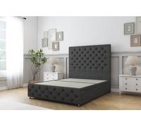 Sloomy Watson Graphite Dumfries Divan Bed 2 Drawers Left Side-54" Floor Standing Headboard & 12" Footboard 5' King