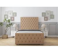 Sloomy Watson Latte Dumfries Bed Frame With 50" Upholstered Headboard 4' Small Double