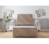 Sloomy Watson Mink Naples Bed Frame With 50" Upholstered Headboard 2'6 Small Single
