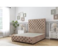 Sloomy Watson Mink Naples Divan Bed 2 Drawers Left Side-26" Strutted Headboard & 12" Footboard 4' Small Double