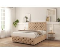 Sloomy Watson Pebble Plush Divan Bed With Mattress No Drawers 26" Strutted Headboard & 12" Footboard 6' Super King