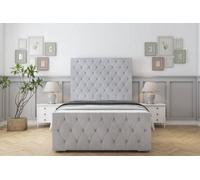 Sloomy Watson Silver Naples Bed Frame With 50" Upholstered Headboard 6' Super King
