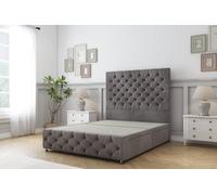 Sloomy Watson Slate Naples Divan Bed 2 Drawers Left Side-54" Floor Standing Headboard & 12" Footboard 2'6 Small Single