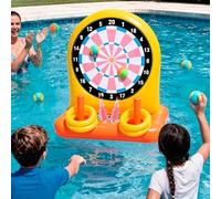 SLOOSH 2-in-1 Fun Pool Toys Set for Kids, Inflatable Dart Board & Ring Toss Game, Pool Floats Water Game Toys for Beach Yard Outdoor Ball Play, Party Birthday Gift for Kids Teen Adult