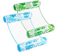 Sloosh 2 Packs Hammock Pool Floats Adults, 4-in-1 Multi-Purpose Inflatable Pool Floats PVC Water Hammock Lounge Floaties(Blue,Green)
