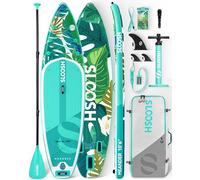 SLOOSH Inflatable Stand Up Paddle Board, 10'6" Inflatable Paddle Boards with Premium Accessories, Non-Slip EVA Deck, Ultra-Light Carry Bag Pump, Meander SUP for Youth & Adults, Tropical Emerald