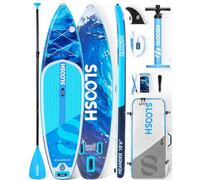 SLOOSH Inflatable Stand Up Paddle Board, 10'6" Inflatable Paddle Boards with Premium Accessories, Non-Slip EVA Deck, Ultra-Light Carry Bag Pump, Meander SUP for Youth & Adults, Ocean Surge