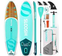 SLOOSH Inflatable Stand Up Paddle Board, 10'6" Paddle Boards with Premium Accessories, Non-Slip EVA Deck, Ultra-Light Carry Bag Pump, Ripple SUP for Youth & Adults of All Skill Levels, Aqua Breeze