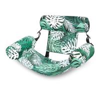 SLOOSH Pool Floats Chairs Adult,Inflatable Pool Lounge,Plant Pattern Floating Mat Hammock,Blow up Water Chairs Noodles rafts for Party Summer Water Beach Fun,Green Leaves
