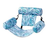 SLOOSH Pool Floats Chairs Adult,Inflatable Pool Lounge,Plant Pattern Floating Mat Hammock,Blow up Water Chairs Noodles rafts for Party Summer Water Beach Fun,Tropical Leaves