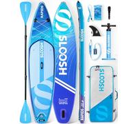 SLOOSH Premium Inflatable Stand Up Paddle Board, Extra-Long 11'6" SUP Paddle Boards with Accessories, Non-Slip EVA Deck, Ultra-Light Carry Bag Pump, Rapids SUP for Youth & Adults, Aqua Surge