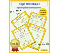 Slope Made Simple: Beginner Algebra & Coordinate Geometry (Middle School Math Made Simple: Geometry & Coordinate Plane Practice)