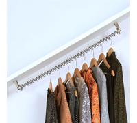 Sloped Ceiling Clothes Rail by ZEBEDEE HANGING RAIL - Any Angle Space Saving Wall or Top Mounted Storage Solution For Loft Slanted Ceilings, Angled Wardrobes, Attic Eaves and Under Stair Coat (500 mm)