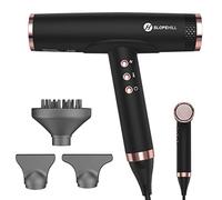 slopehill Ionic Quick Drying Dryer, Professional Hair Dryer with Brushless Motor 110,000 RPM, Light & Low Noise, Magnetic Diffuser, for Home, Travel (Black)