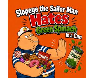 Slopeye the Sailor Man Hates Green Spinach in a Can: A Rhyming Children's Book About Healthy Eating