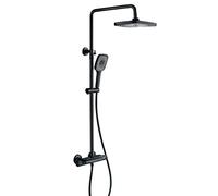 SLOPSS Bathroom Shower System with Waterfall Tub Spout, Triple Function Shower Faucet Set with Thermostatic, Brass Wall Mount Shower Tap with 3-Setting Handheld Sprayer,A.C-A